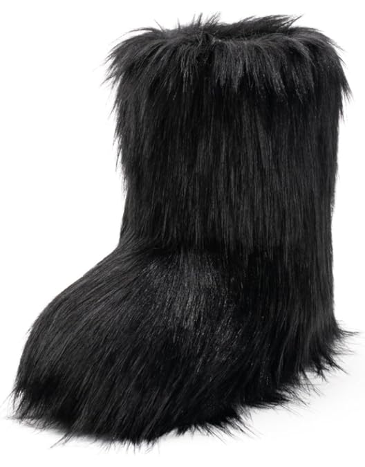 Amazon.com | King Ma Women's Faux Fur Tassel Winter Snow